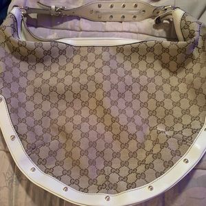 Gucci studded signature studded hobo